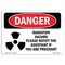 Signmission OSHA Danger Sign, Radiation Hazard Please Notify, 7in X 5in Decal, 7" W, 5" H, Landscape OS-DS-D-57-L-2525 - alternate 1
